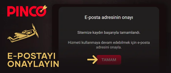 Pinco Casino için e-postanızı onaylayın
