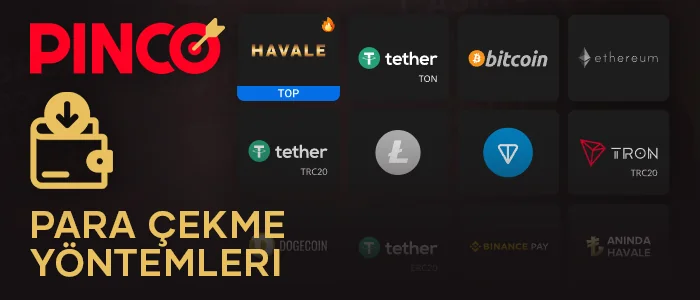 Türk oyuncuların Pinco'dan para çekmek için hangi yöntemleri kullanmaları gerekir